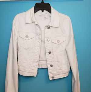 Aeropostle NWT XS white demin jacket